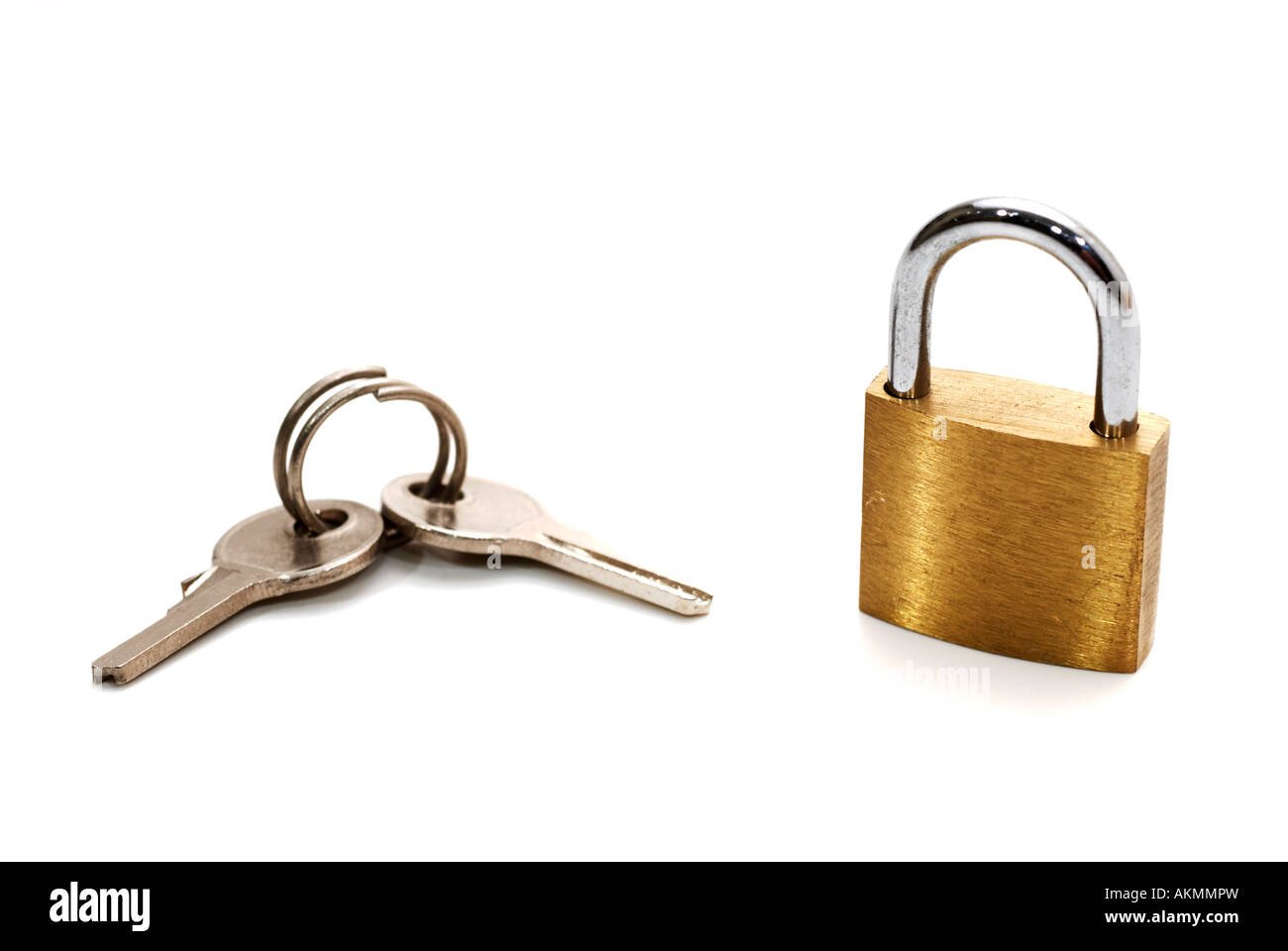 Small "personal lock" and keys Stock Photo Alamy