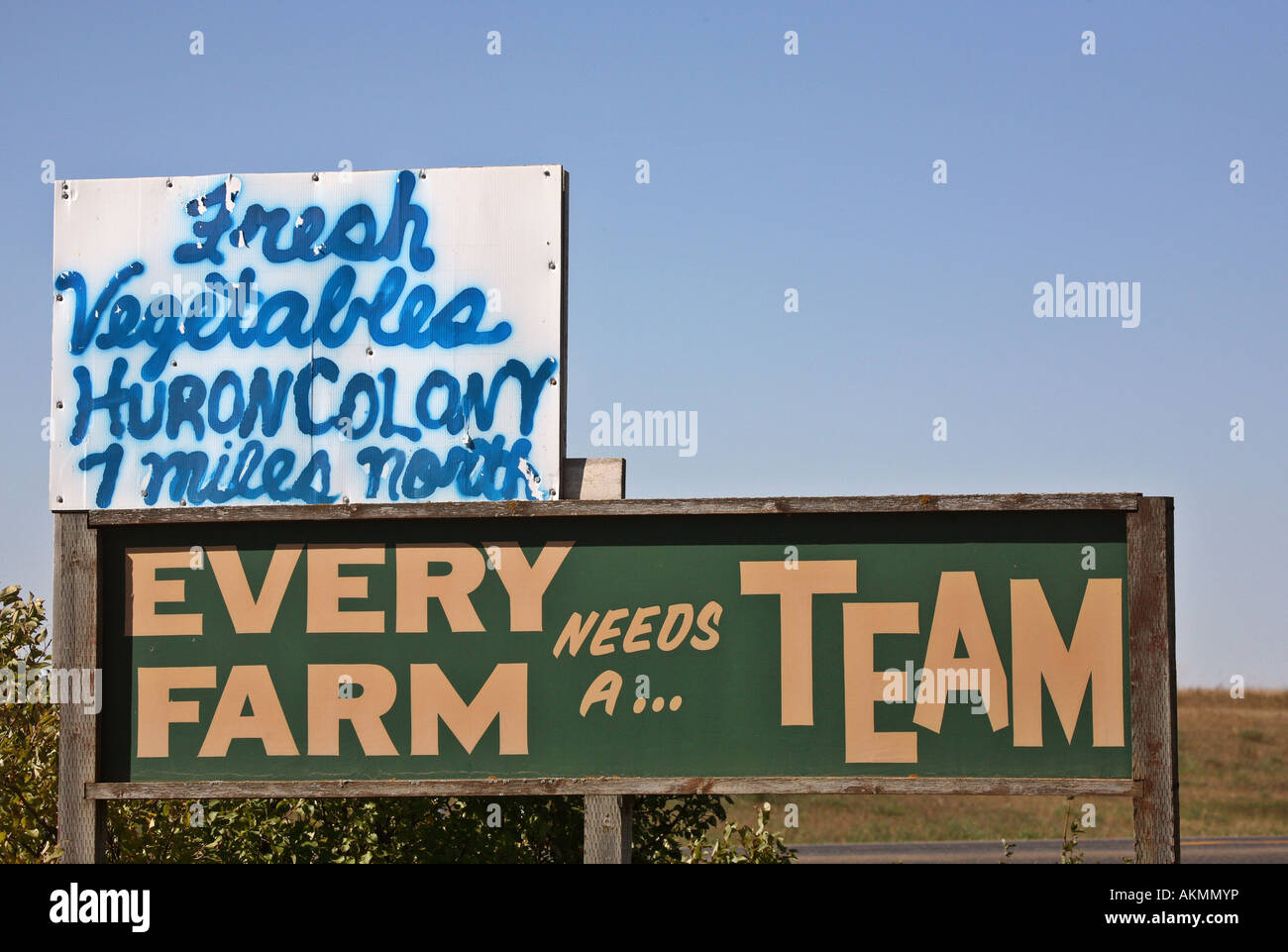 Sign north of Brownlee Saskatchewan Stock Photo Alamy