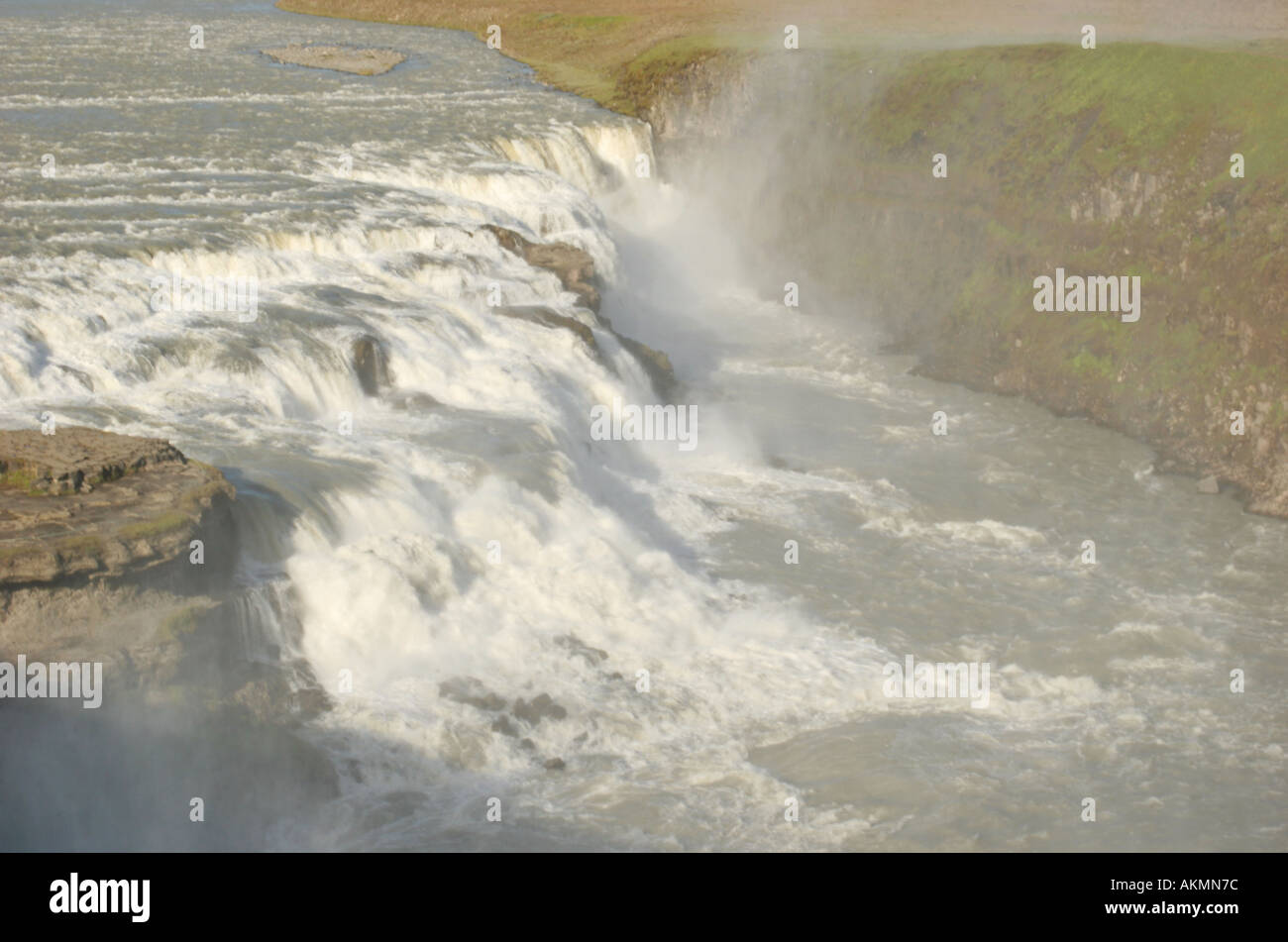 Gullfoss Waterfall in south western Iceland Stock Photo
