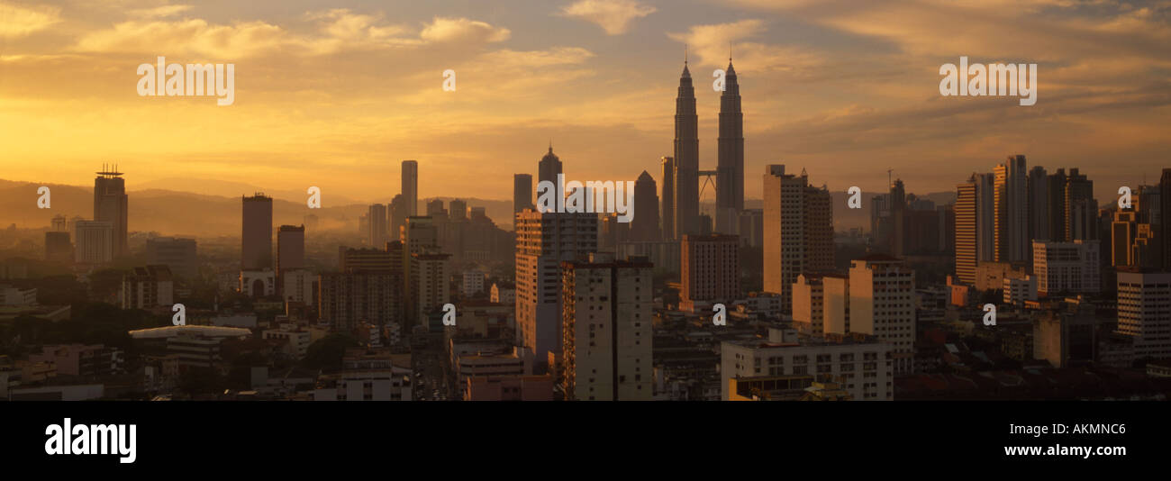 Kuala Lumpur Skyline at Dawn Malaysia Stock Photo