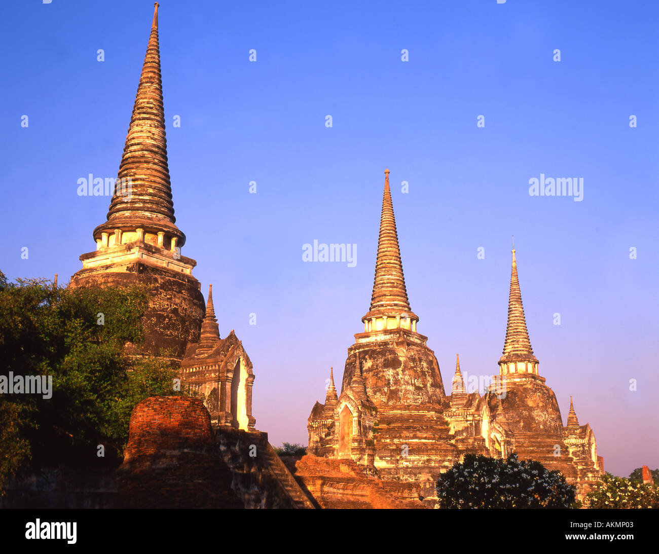 Thailand Ayuthaya Wat Phra Si Samphet Stock Photo