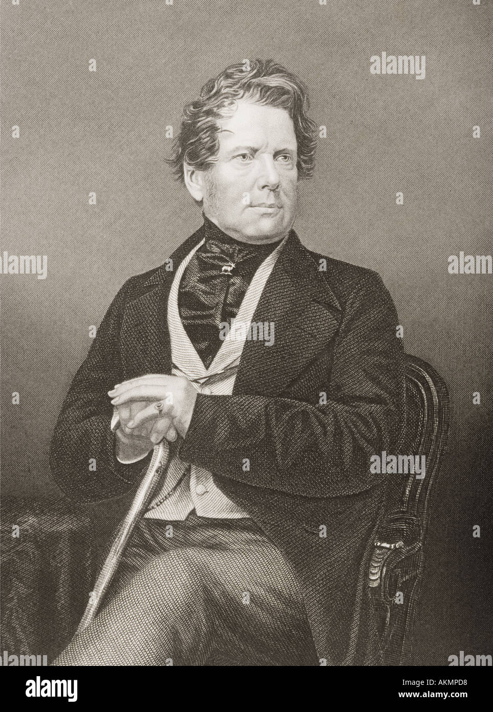 Fox Maule-Ramsay, 11th Earl of Dalhousie, aka  Fox Maule and The Lord Panmure, 1801 - 1874. British politician. Stock Photo
