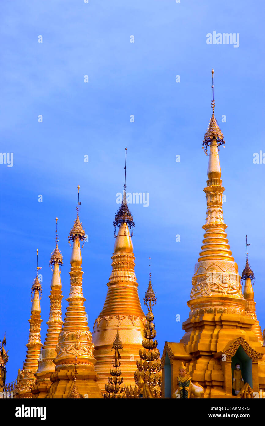 Shwedagon Pagoda at Yangon, Myanmar, Burma Stock Photo