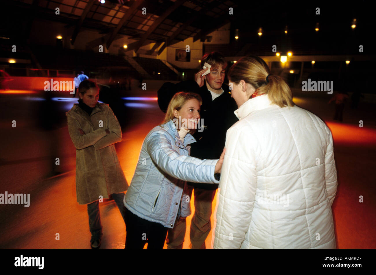 Germany Free time While skating in an ice skating rink talk between