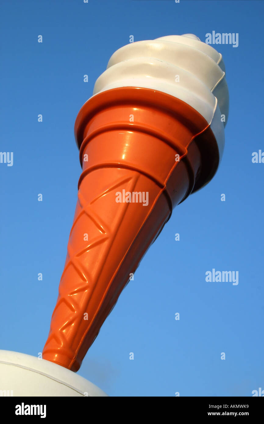 Large plastic Ice Cream cone Stock Photo Alamy