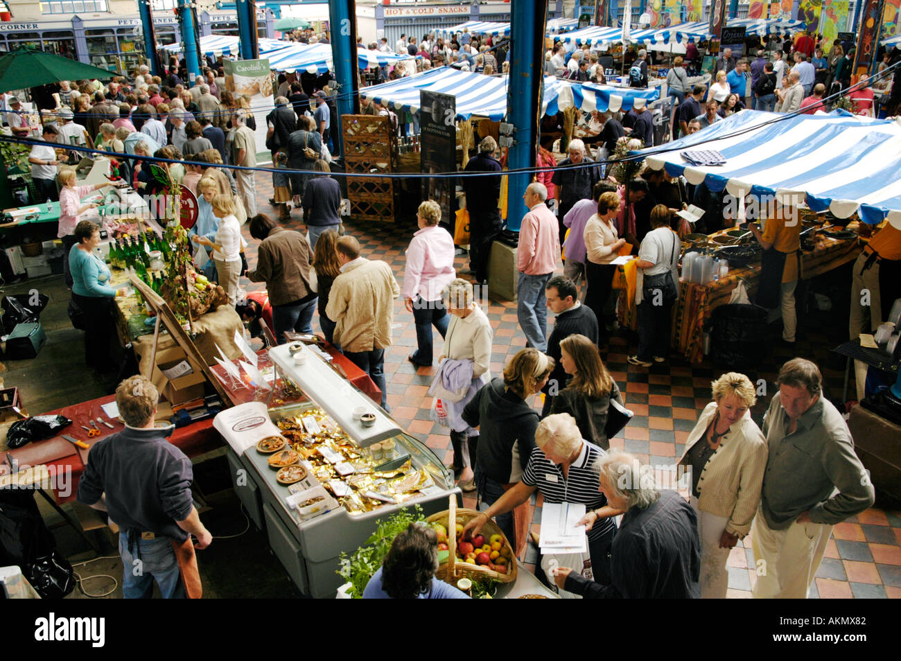 People browsing stalls in the Market Hall at the annual food festival ...