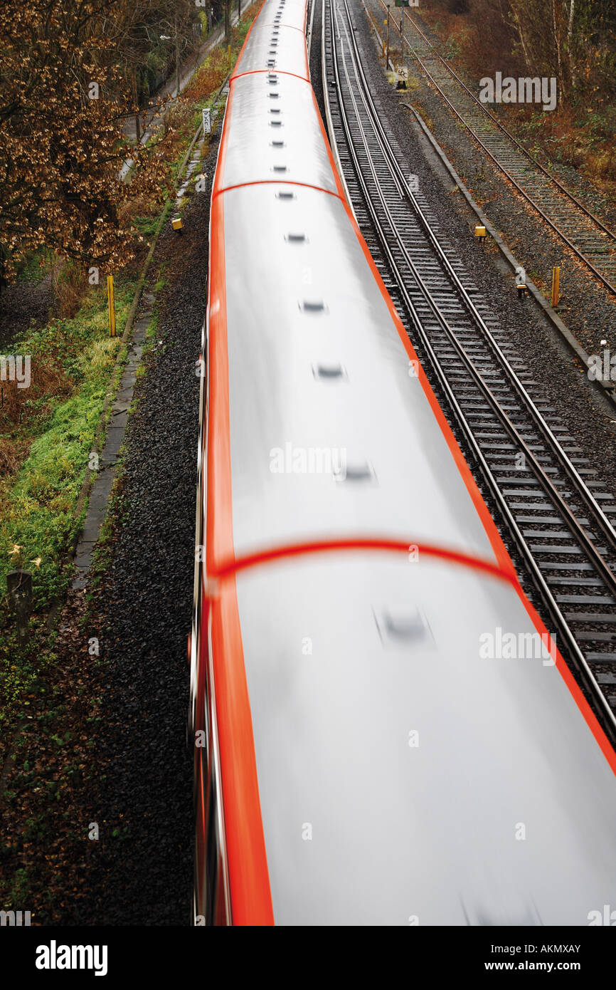 Public transportation, city train, Hamburg, Germany - part of a ...