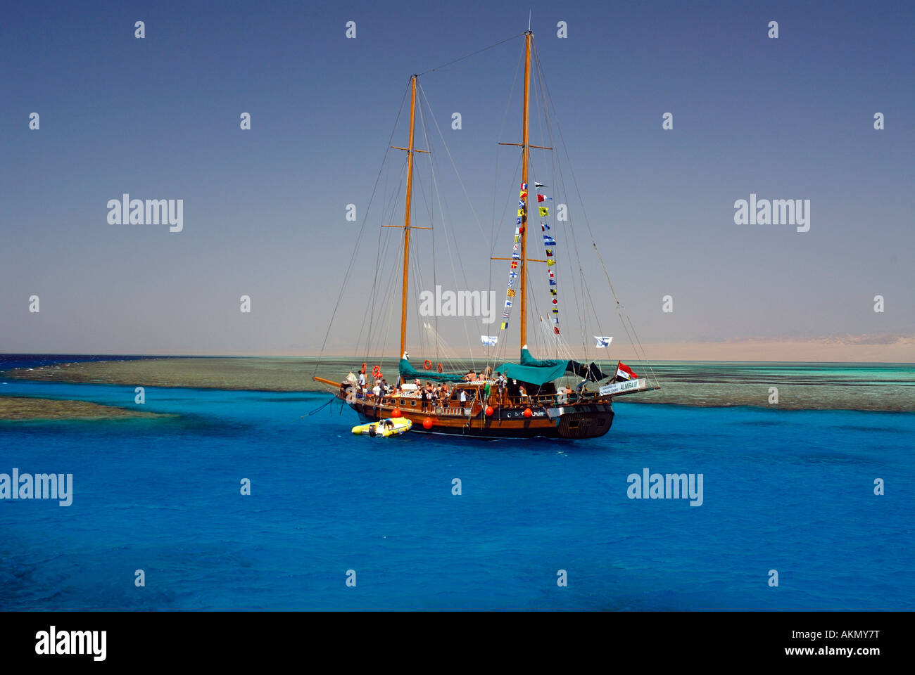 Egypt, schooner in the Red Sea Stock Photo - Alamy