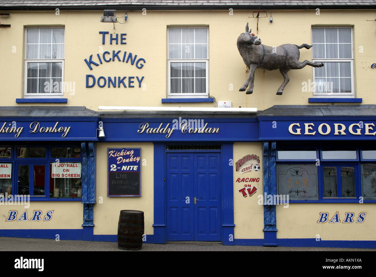 The Kicking Donkey pub in Bundoran, County Donegal, Ireland Stock Photo