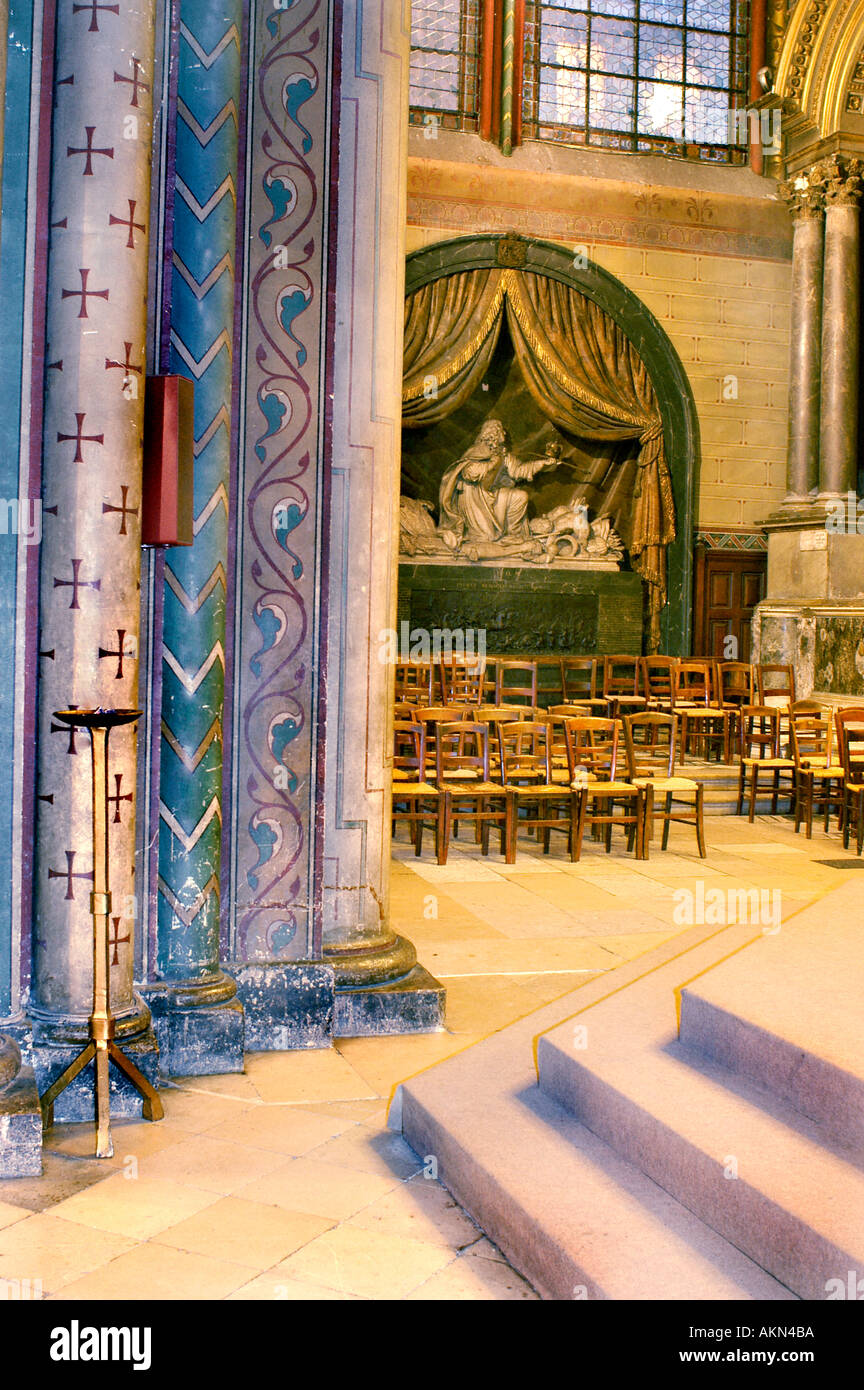 Paris France, Saint Germain des Prés Church Interior Altar with Antique ...