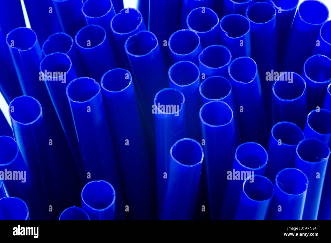 Abstract image of a bundle of drinking straws Stock Photo