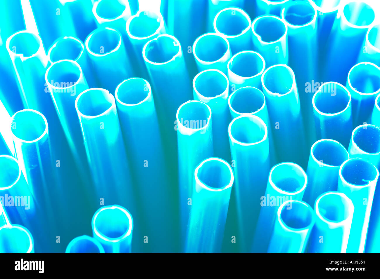 Abstract image of a bundle of drinking straws Stock Photo