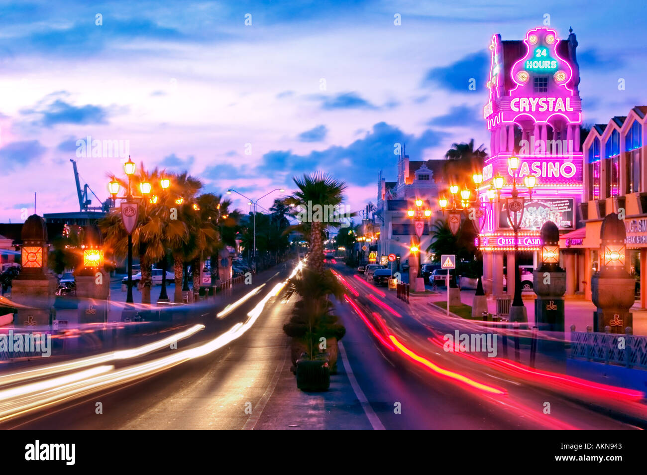 Aruba night street and its casino hi-res stock photography and images -  Alamy