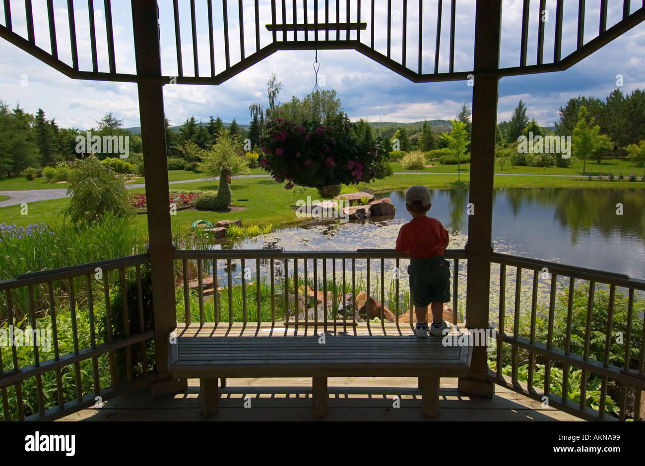 New Brunswick Botanical Garden, Edmundston, New Brunswick, Canada Stock