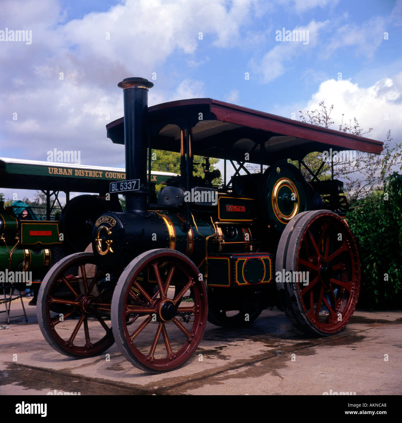 Steam traction engine at Bursledon Brickworks museum Stock Photo