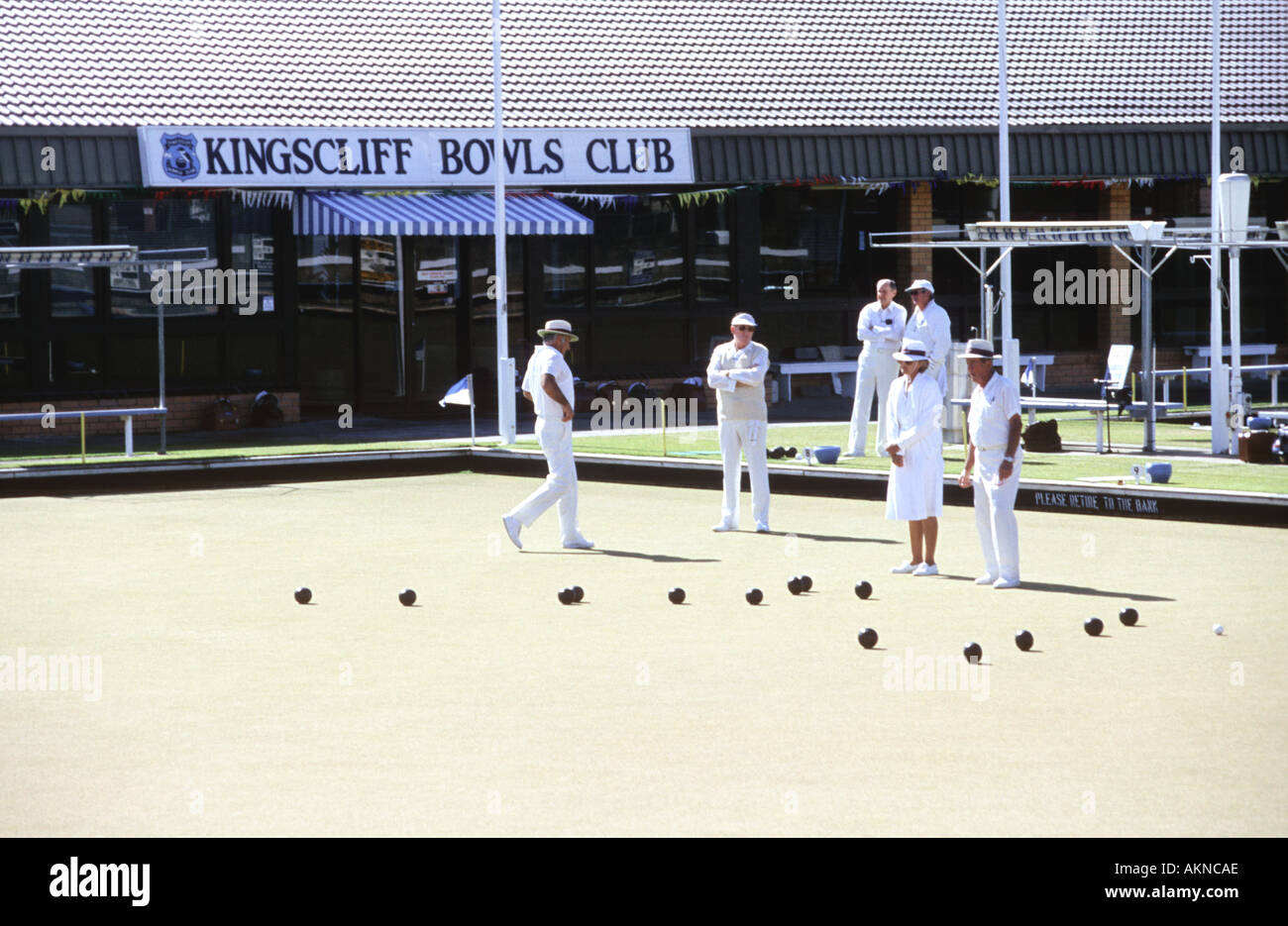 Lawn bowling club in Australia Stock Photo