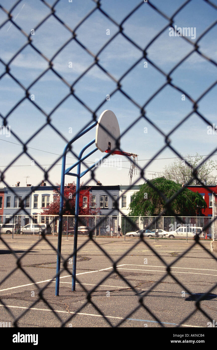 Inner City School Yard Washington D C Stock Photo