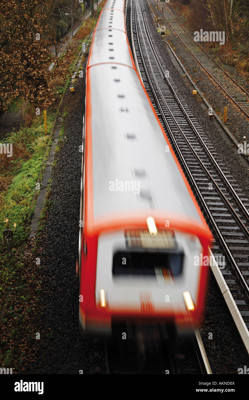 Public transportation, city train, Hamburg, Germany - part of a ...