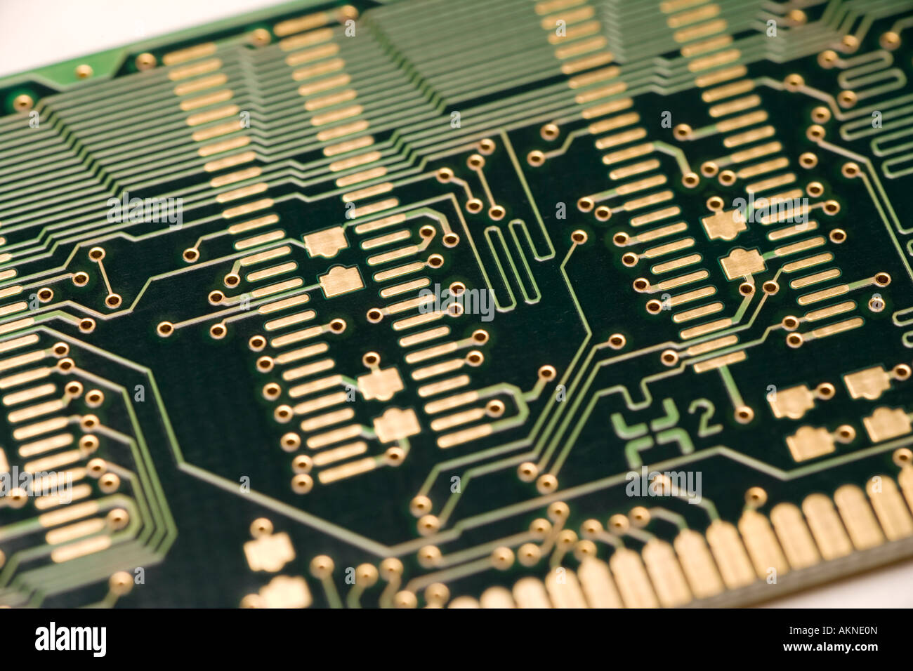 Computer technology close up photograph of the internal hardware of a ...