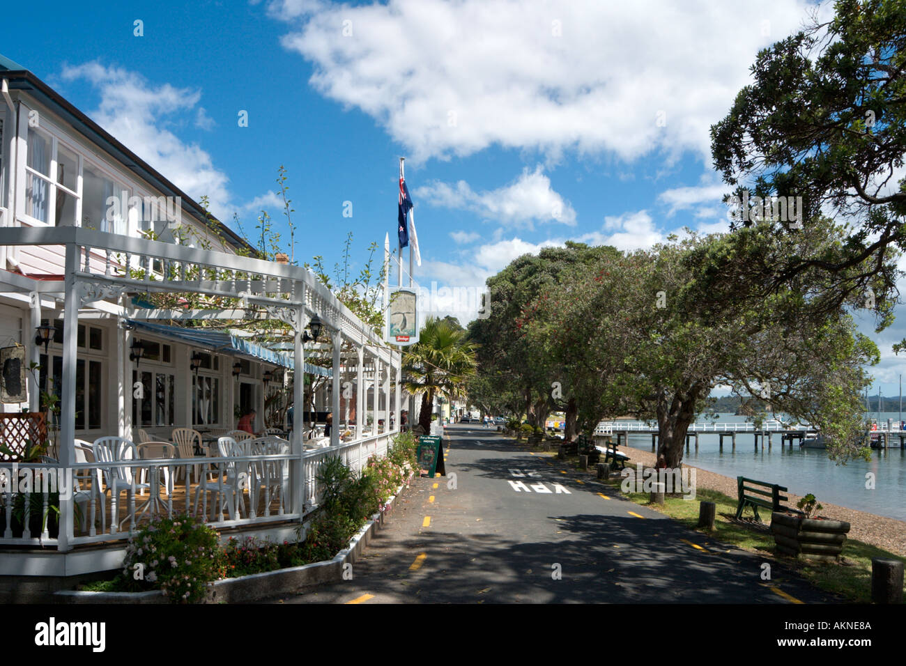 Duke of Marlborough Hotel, Russell, Bay of Islands, Northland, North Island, New Zealand Stock