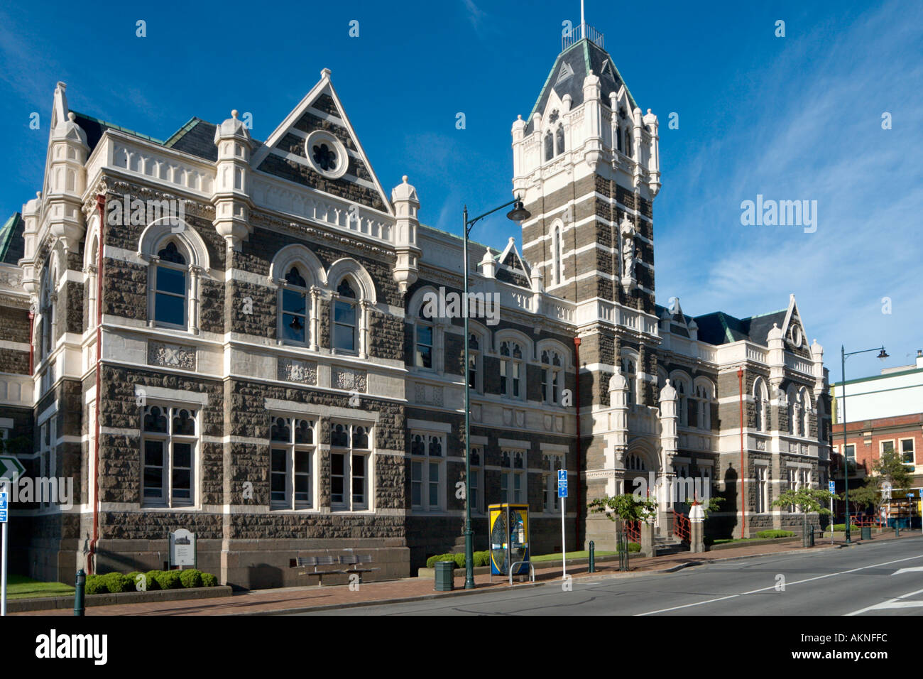 The Law Courts on Stuart Street, Dunedin, Otago, South Island, New Zealand Stock Photo