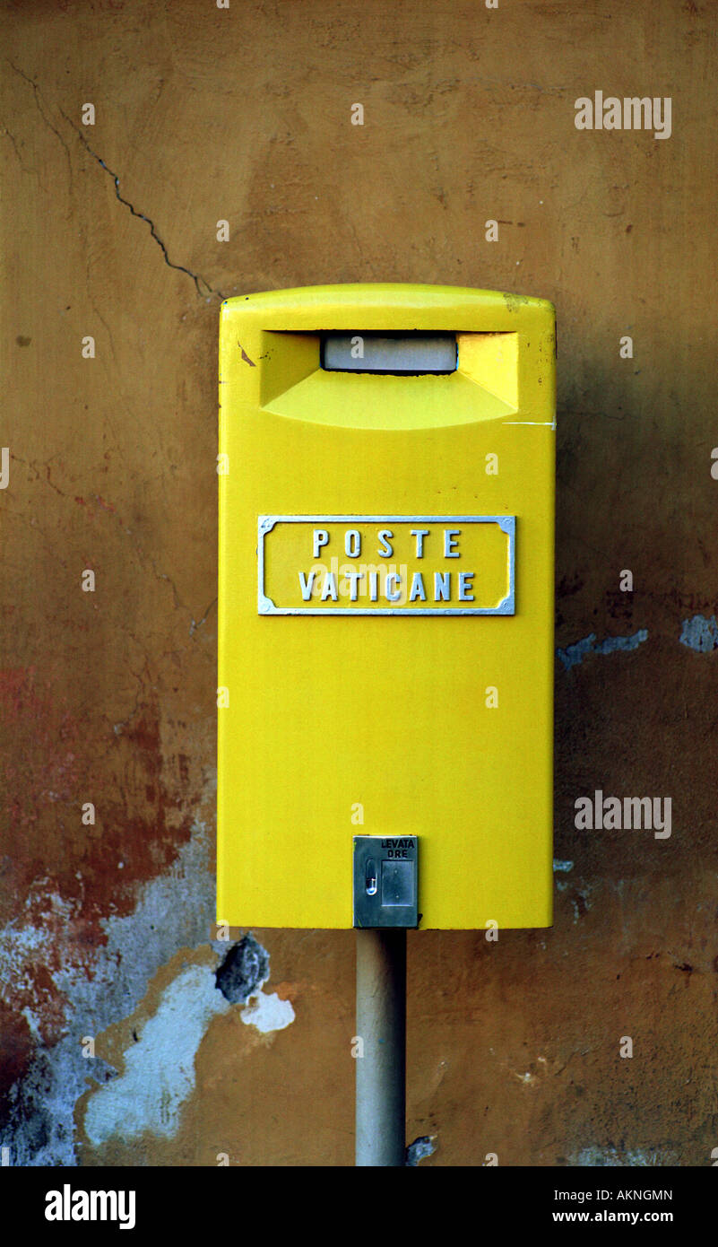 A mailbox of the Vatican Post Stock Photo