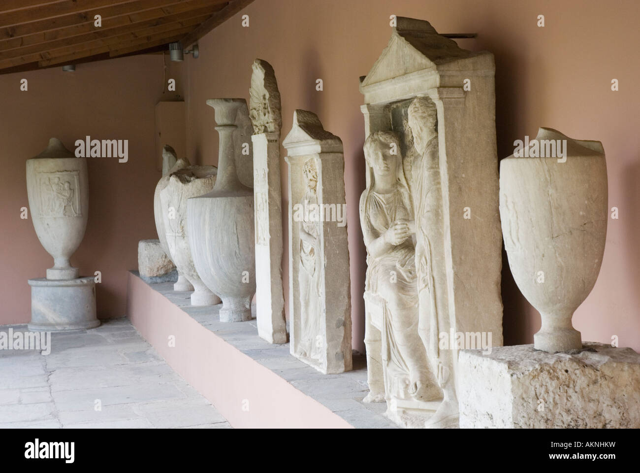 The Oberlander museum at Kerameikos ancient cemetery in Athens Stock Photo