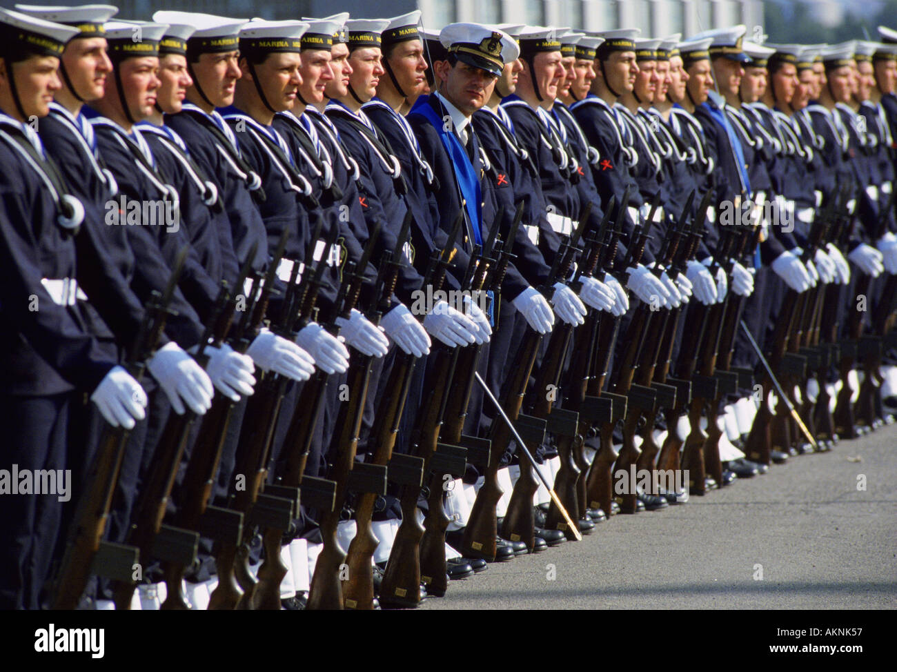 Naval parade Italy Stock Photo