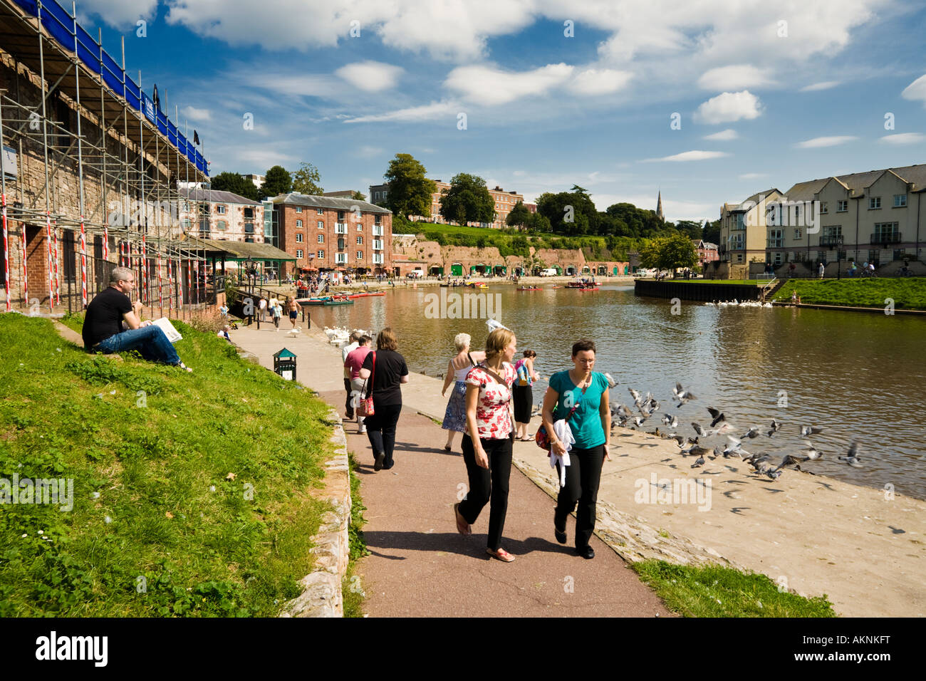 Warehouse apartments being converted at Exeter Quay Exeter Devon UK Stock Photo Alamy