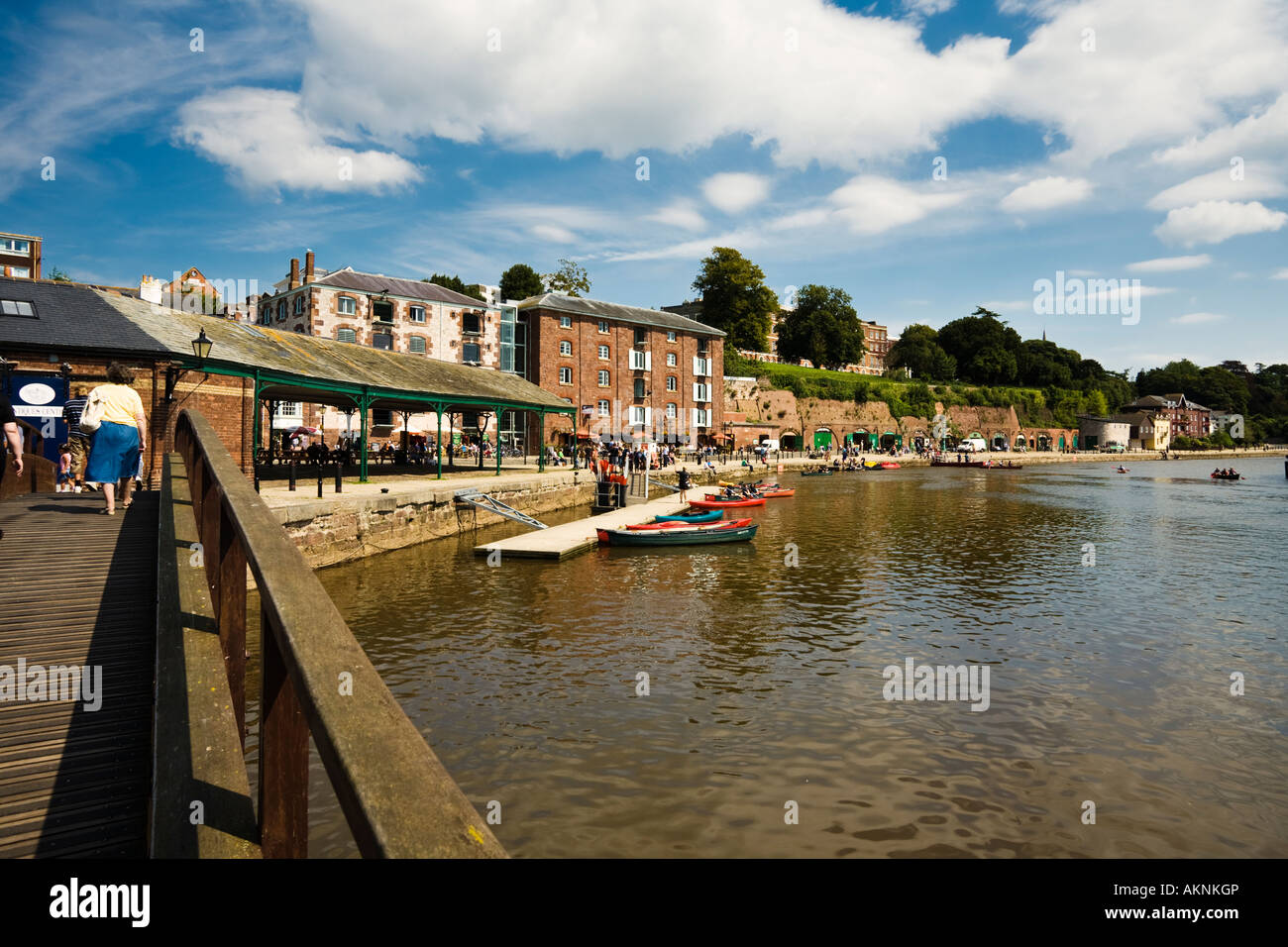 Boathouse and converted warehouse apartments at Exeter Quay, Exeter, Devon, UK Stock Photo Alamy