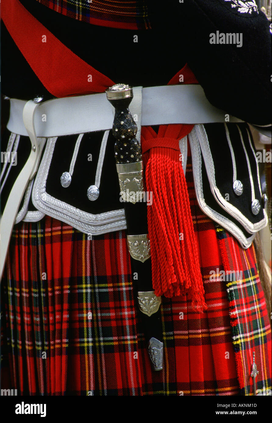 Scottish Dirk and kilt Inverness Scotland Stock Photo