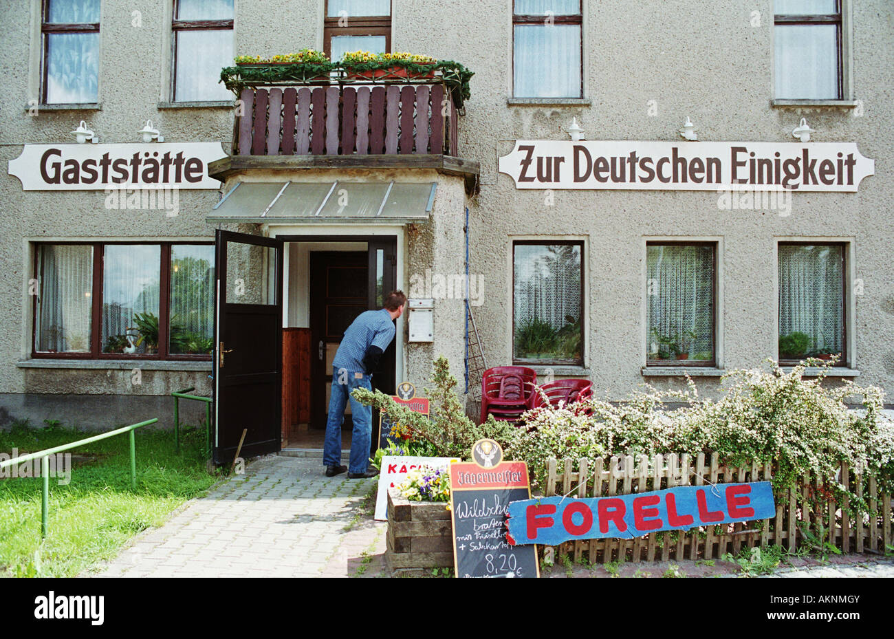 The German Unity Inn, Rieplos, Germany Stock Photo