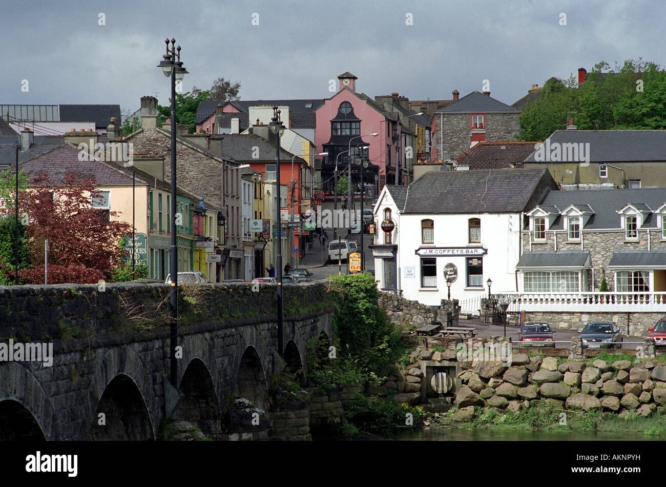 county kerry ireland river Laune killorglin village bridge Stock Photo