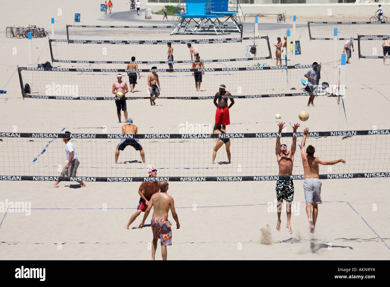 Volleyball Huntington Beach California United States of America Stock