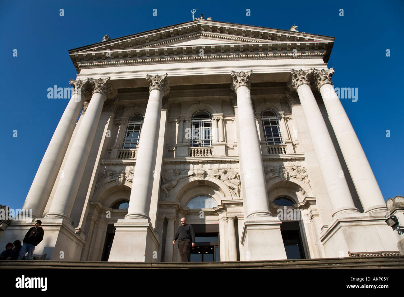 The front entrance to the Tate Britain art gallery on Millbank, London, England. Stock Photo