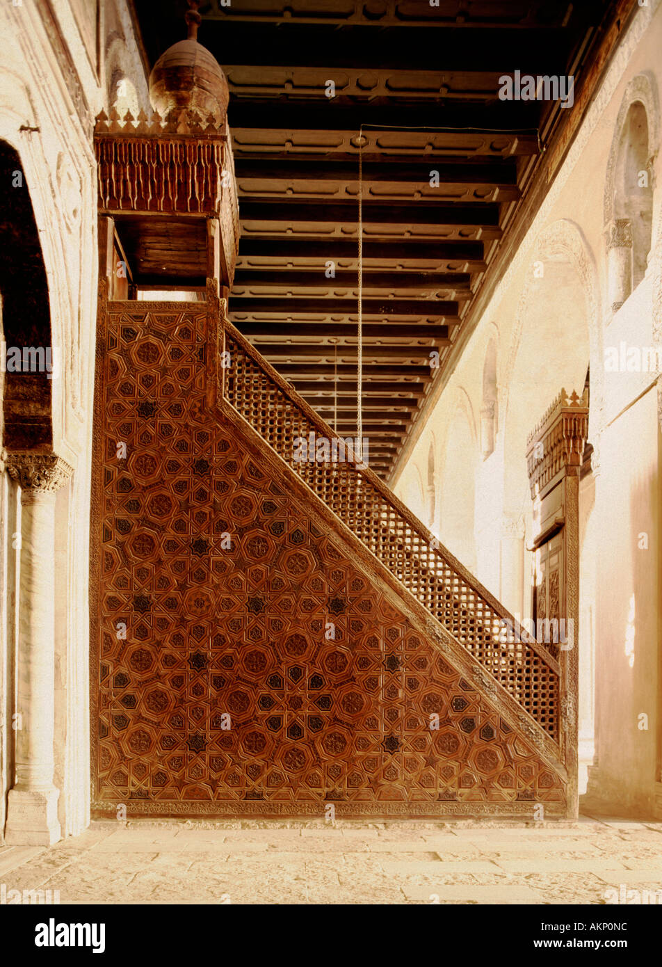 minbar, Mosque of Ibn Tulun, Cairo, Egypt Stock Photo