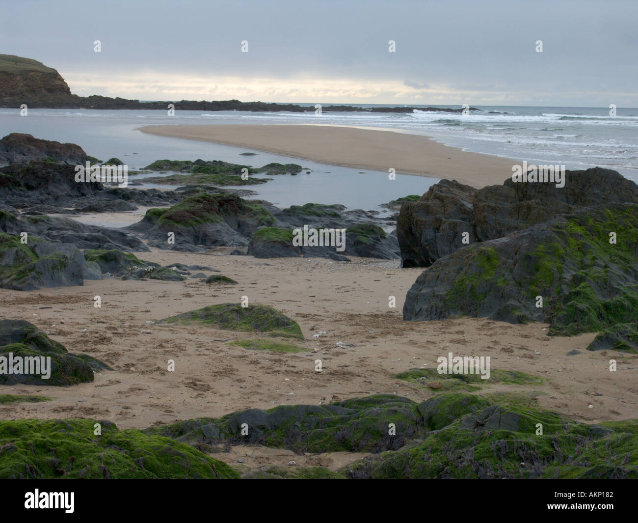 Bantham Beach South Devon UK wintery day on the beach Stock Photo