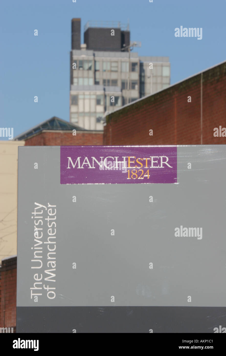 University of Manchester Mathematics building in background Stock Photo ...