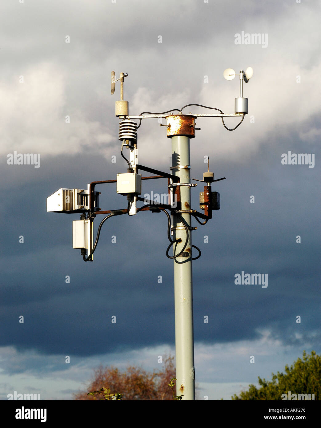 Road side weather station Stock Photo