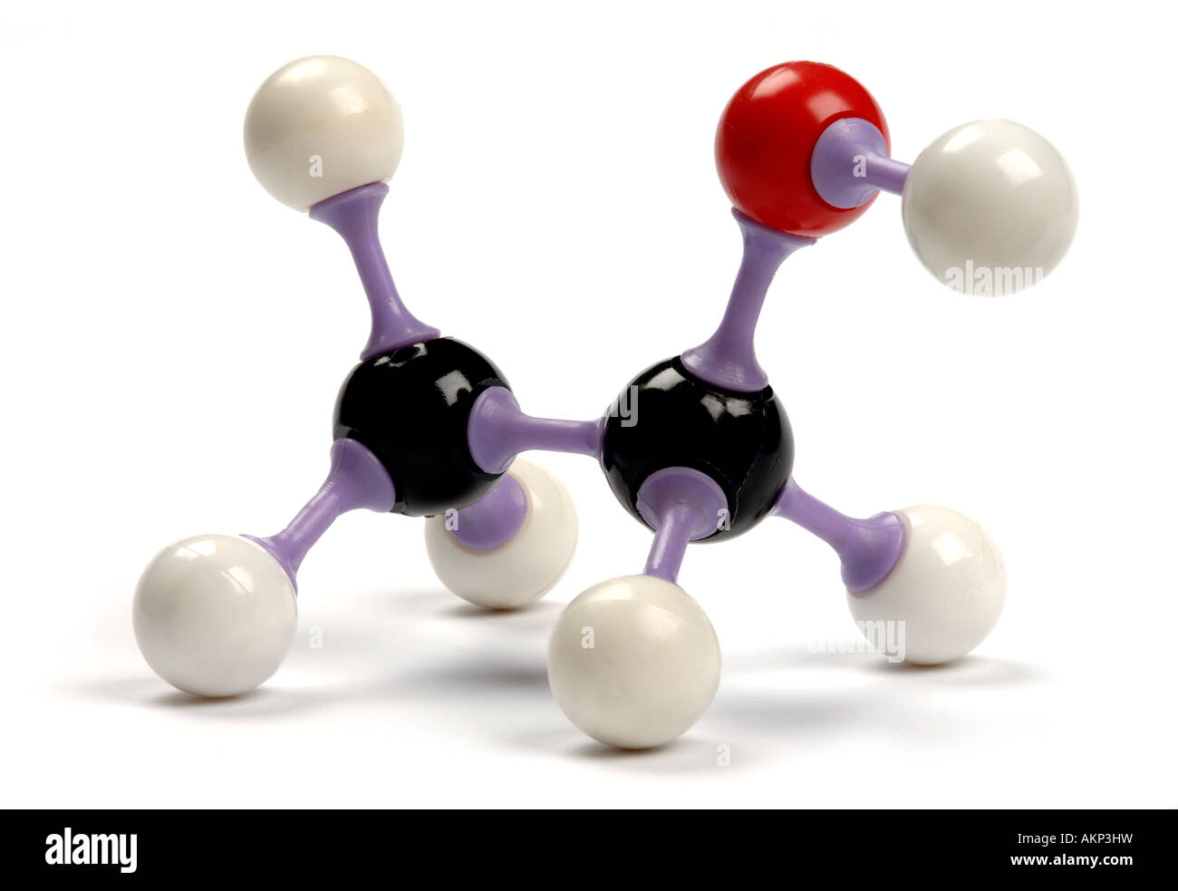 Alcohol molecule model Stock Photo