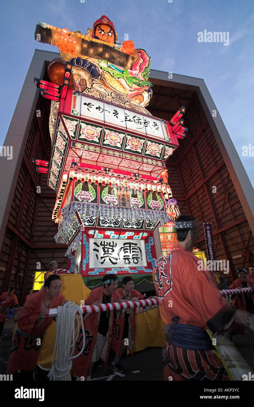 Tachi-nebuta festival goshogawara japan aomori prefecture floats summer ornate traditional tradition Stock Photo