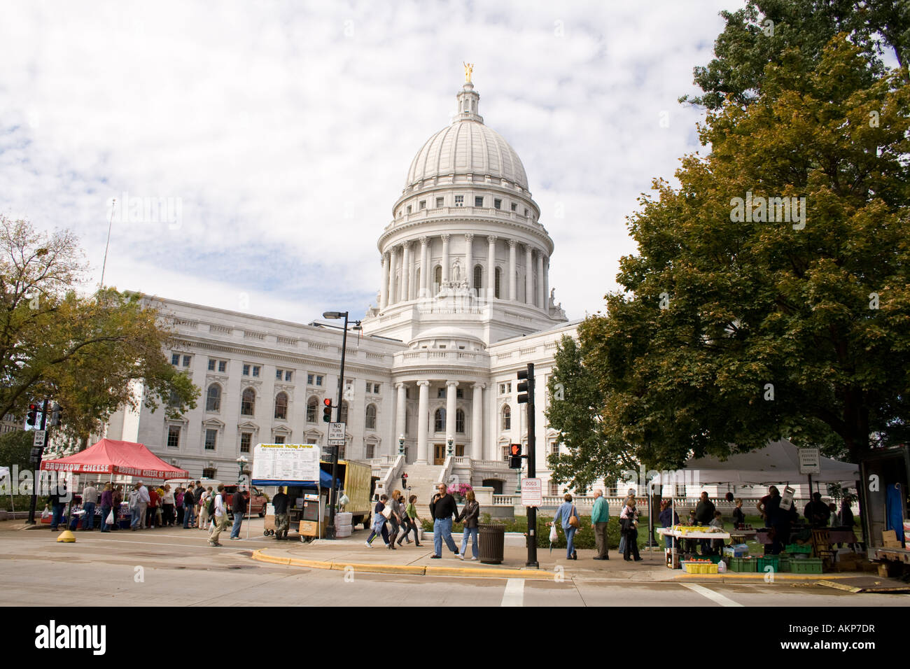 Madison Wisconsin capitol building Stock Photo