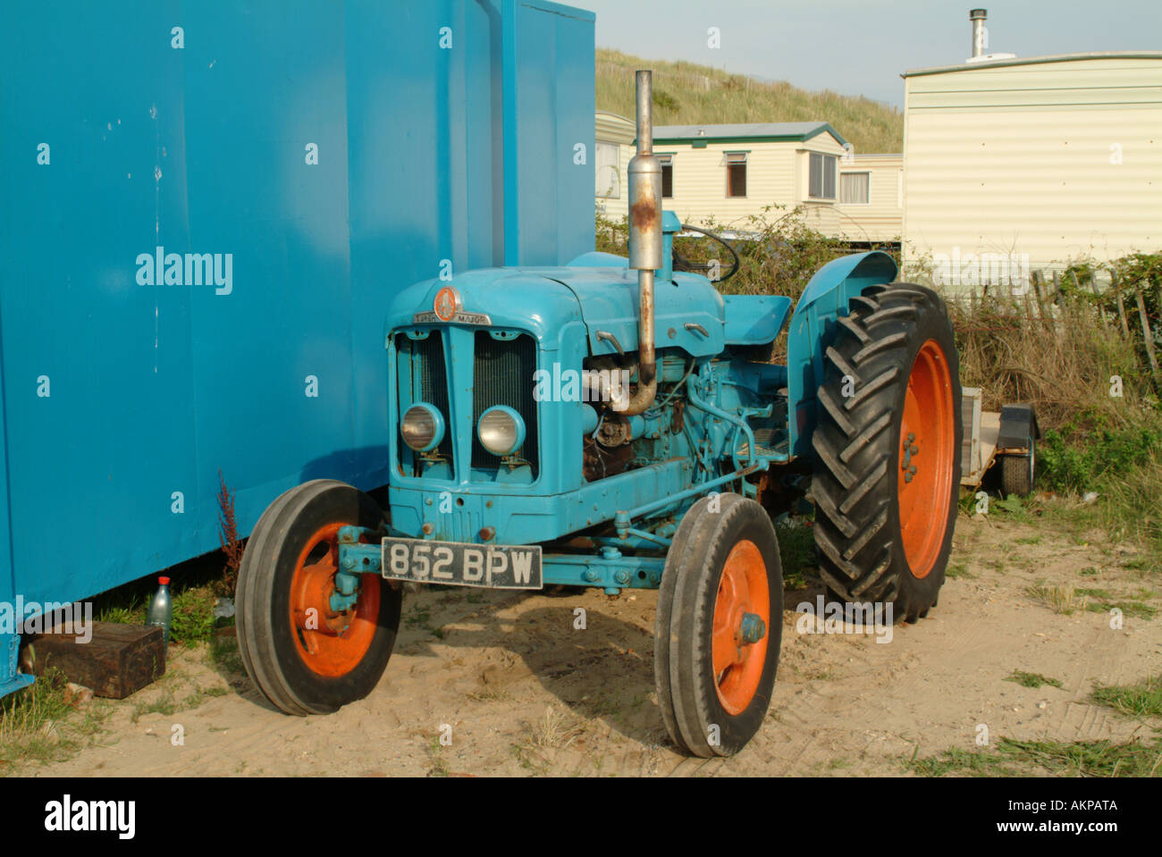 Fordson Super Major Tractor at Sea Palling, Norfolk, England, UK. Stock Photo