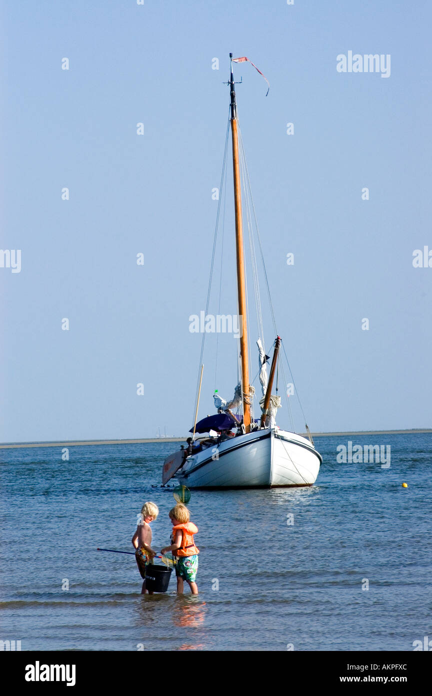 Waddenzee Wad Sea ebb tide flood ebb and flow Vlieland Little Boy Girl