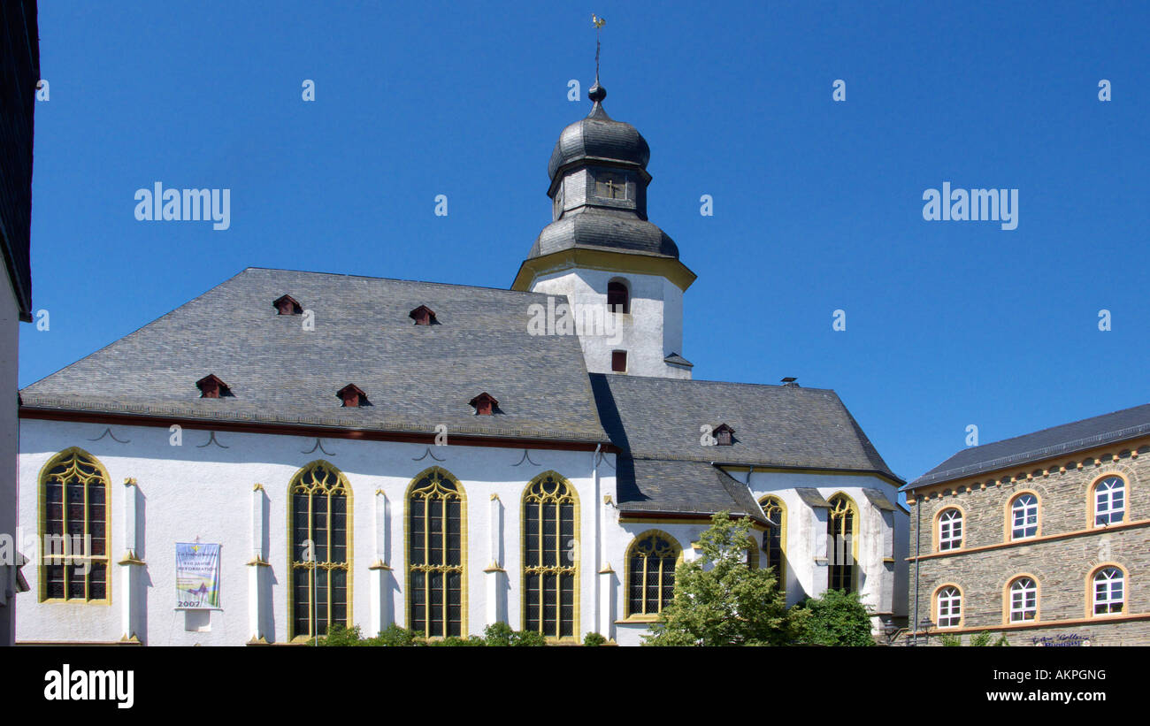 evangelische Stephanskirche, Simmern, Hunsrueck, Rheinland-Pfalz Stock Photo