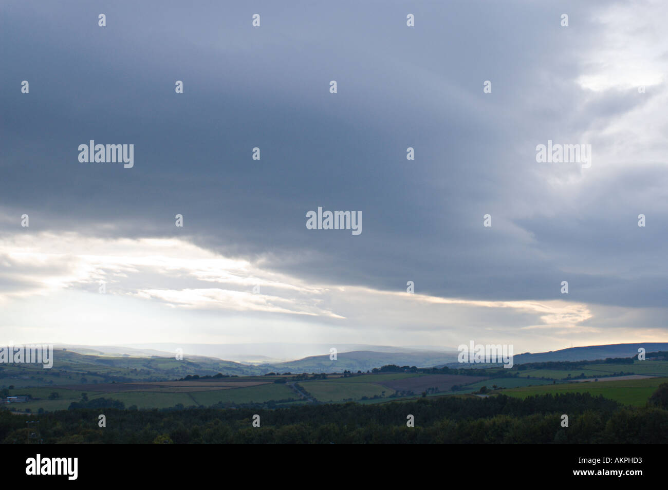 View towards Wolsingham from Tow Law County Durham England highest
