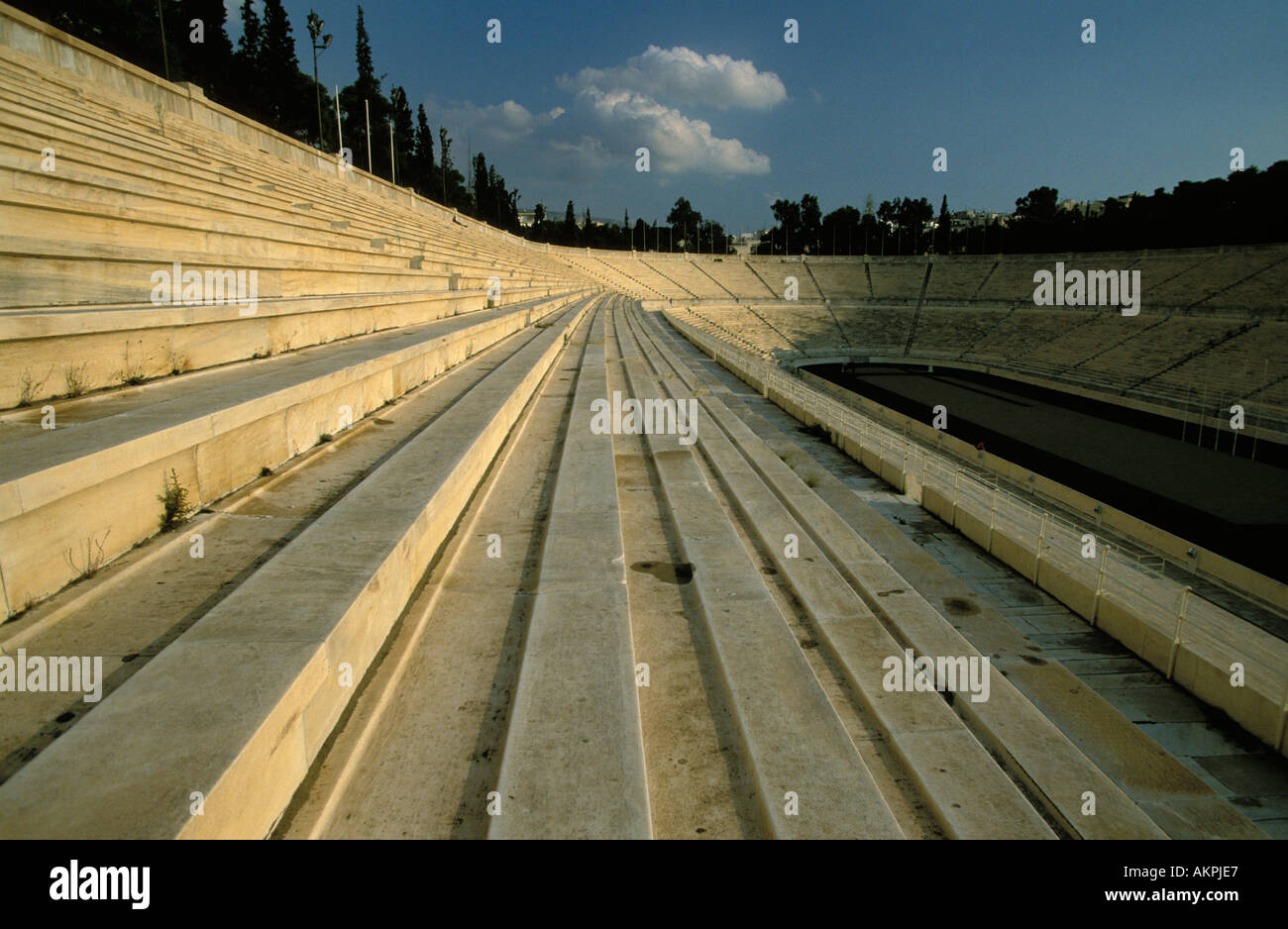 Athens old Olympic Stadion Stock Photo