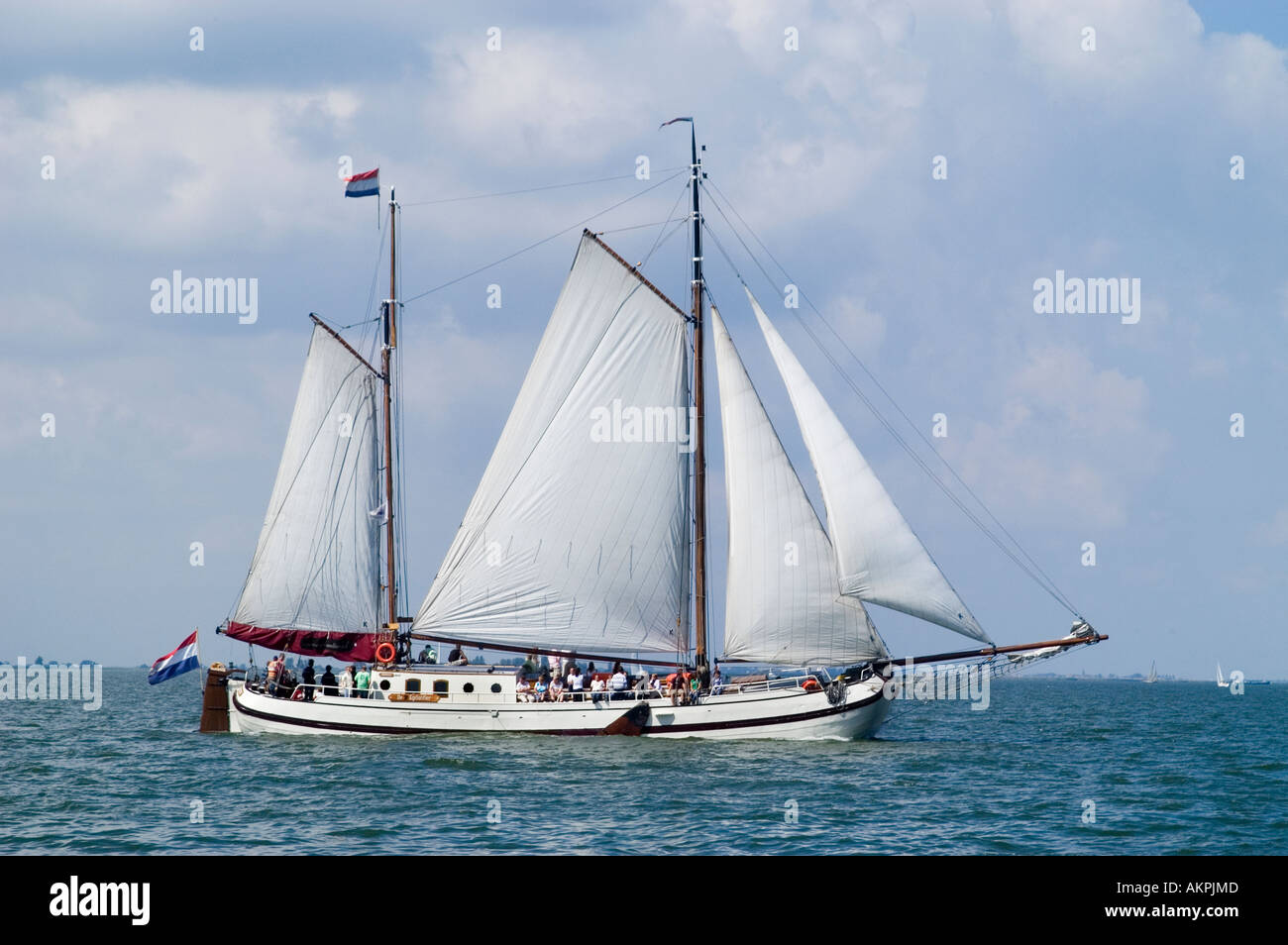 IJsselmeer Sailingboat barge netherlands dutch holland sail boat Stock