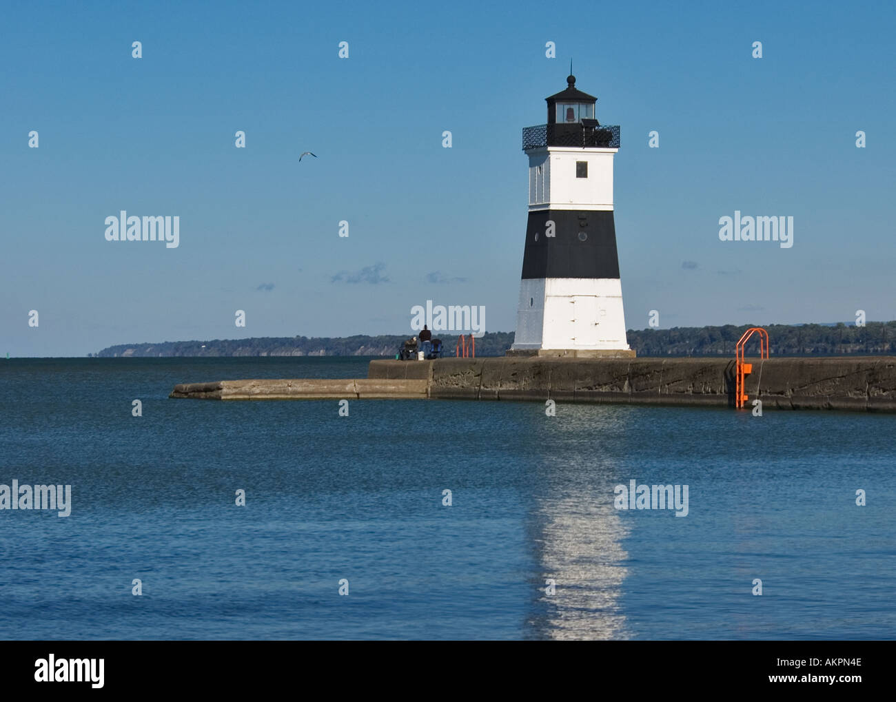 Erie Pierhead Lighthouse Lake Erie at Presque Isle State Park in