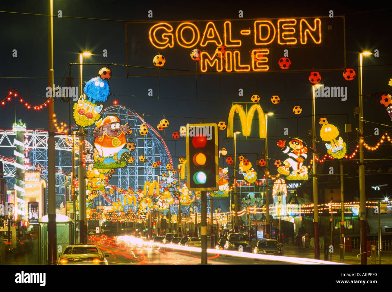 Golden Mile Illuminations Blackpool England Stock Photo - Alamy